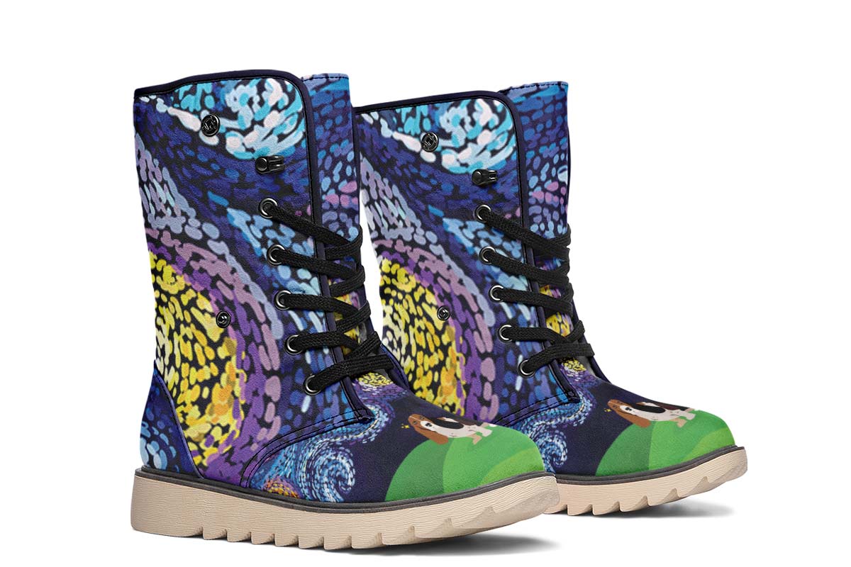 Starry Night Basset Hound Polar Vibe Boots