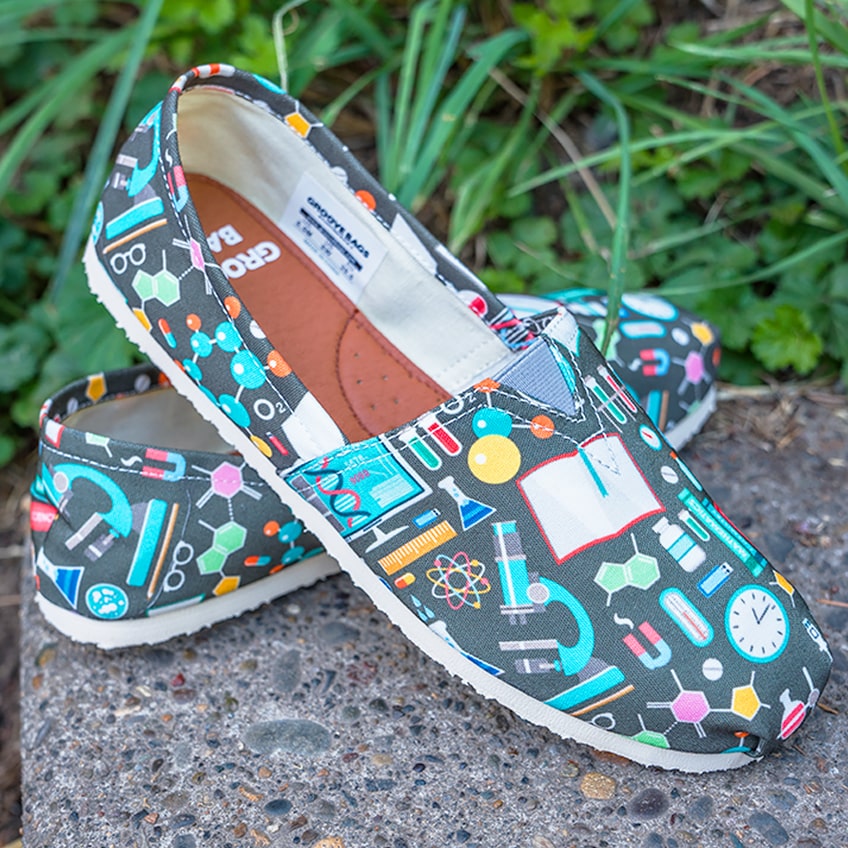 Science Pattern Casual Shoes