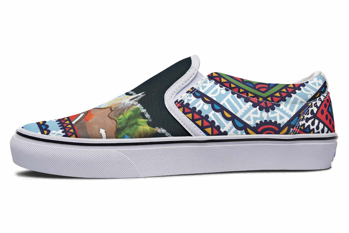 Abstract Tectonic Plates Slip-On Shoes
