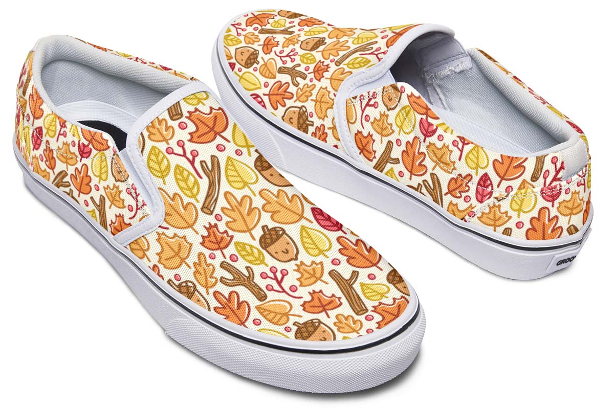 Adorable Autumn Pattern Slip-On Shoes