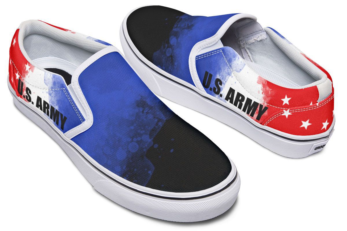 Army Flag Slip-On Shoes