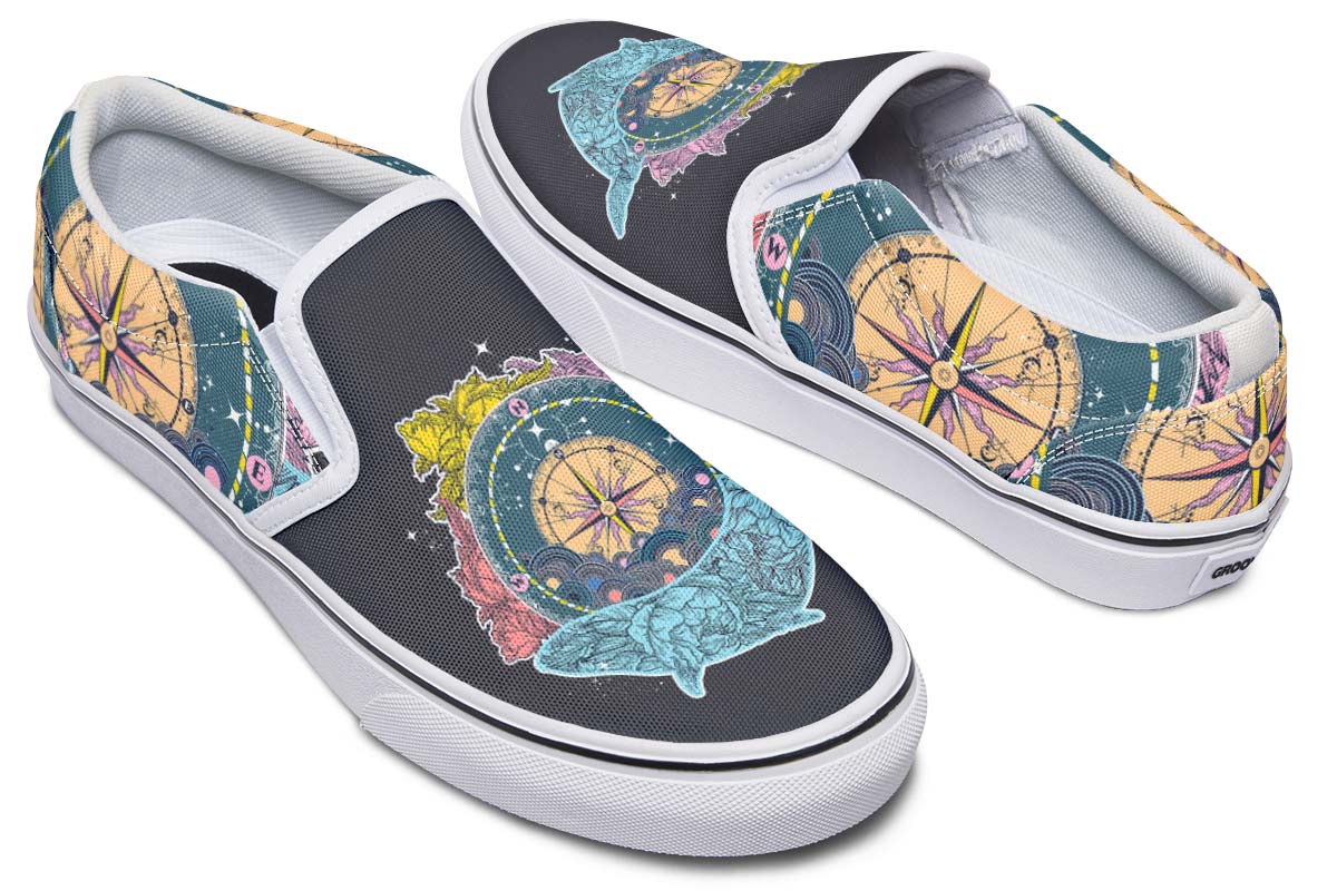 Artsy Compass Slip-On Shoes