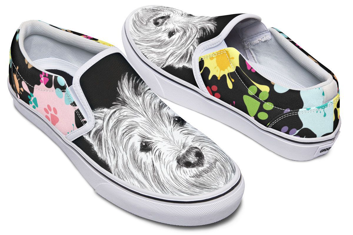 Artsy Westie Slip-On Shoes