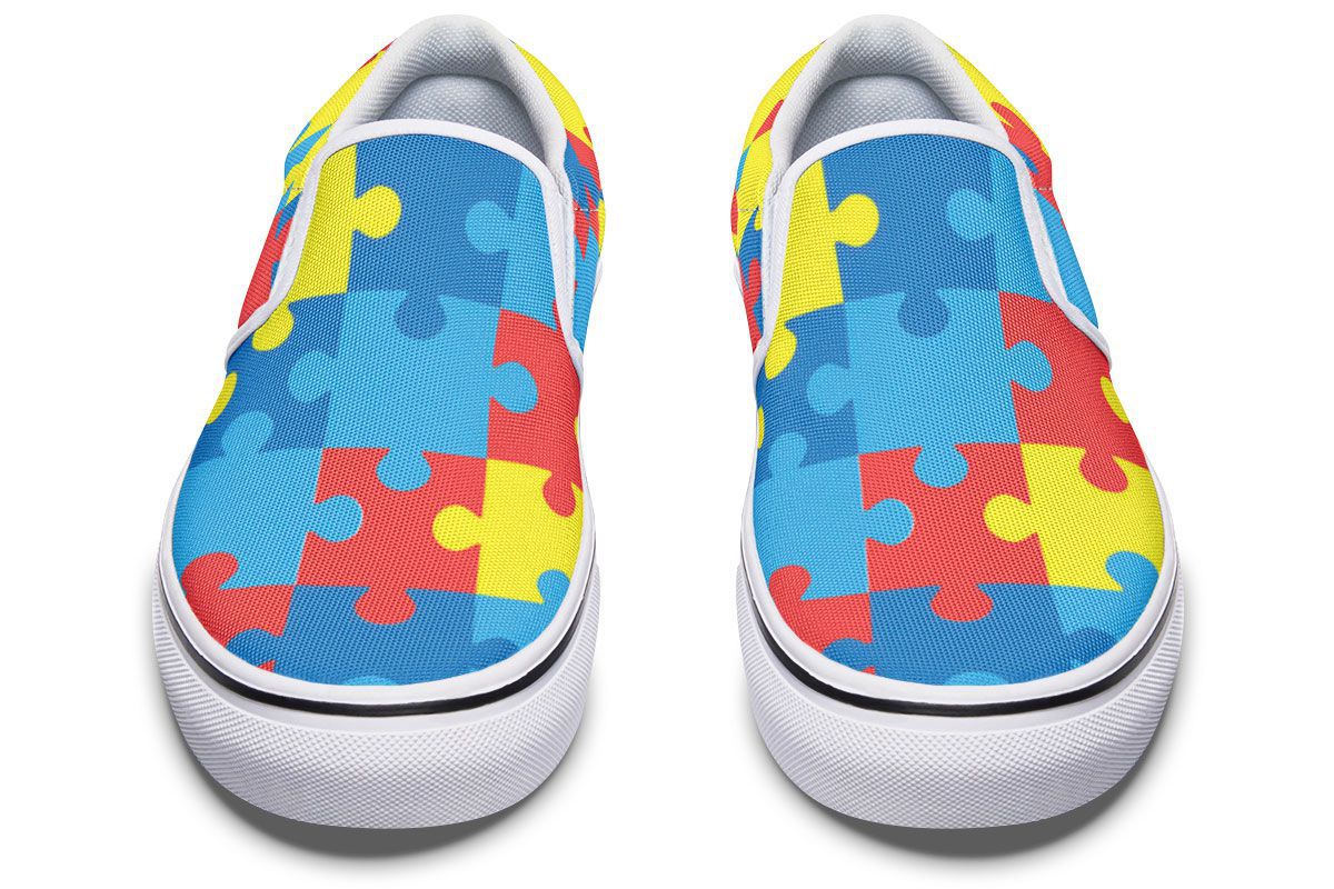 Autism Awareness Women’s slip-on canvas outlet shoes