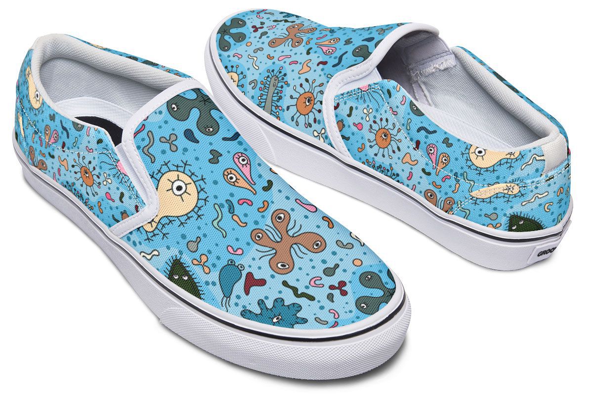Bacteria Pattern Slip-On Shoes