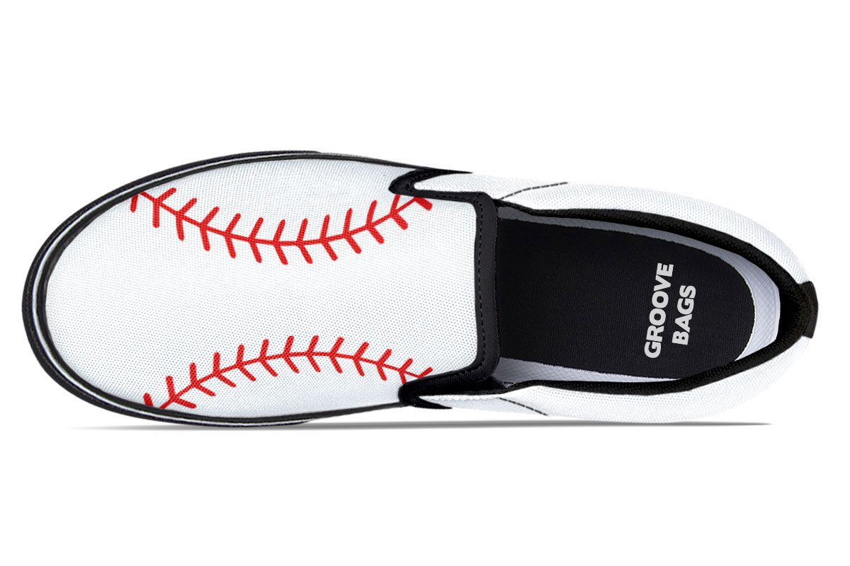 Baseball Slip On Shoes Women s Slip On Black US 6 EU36 Black Sole
