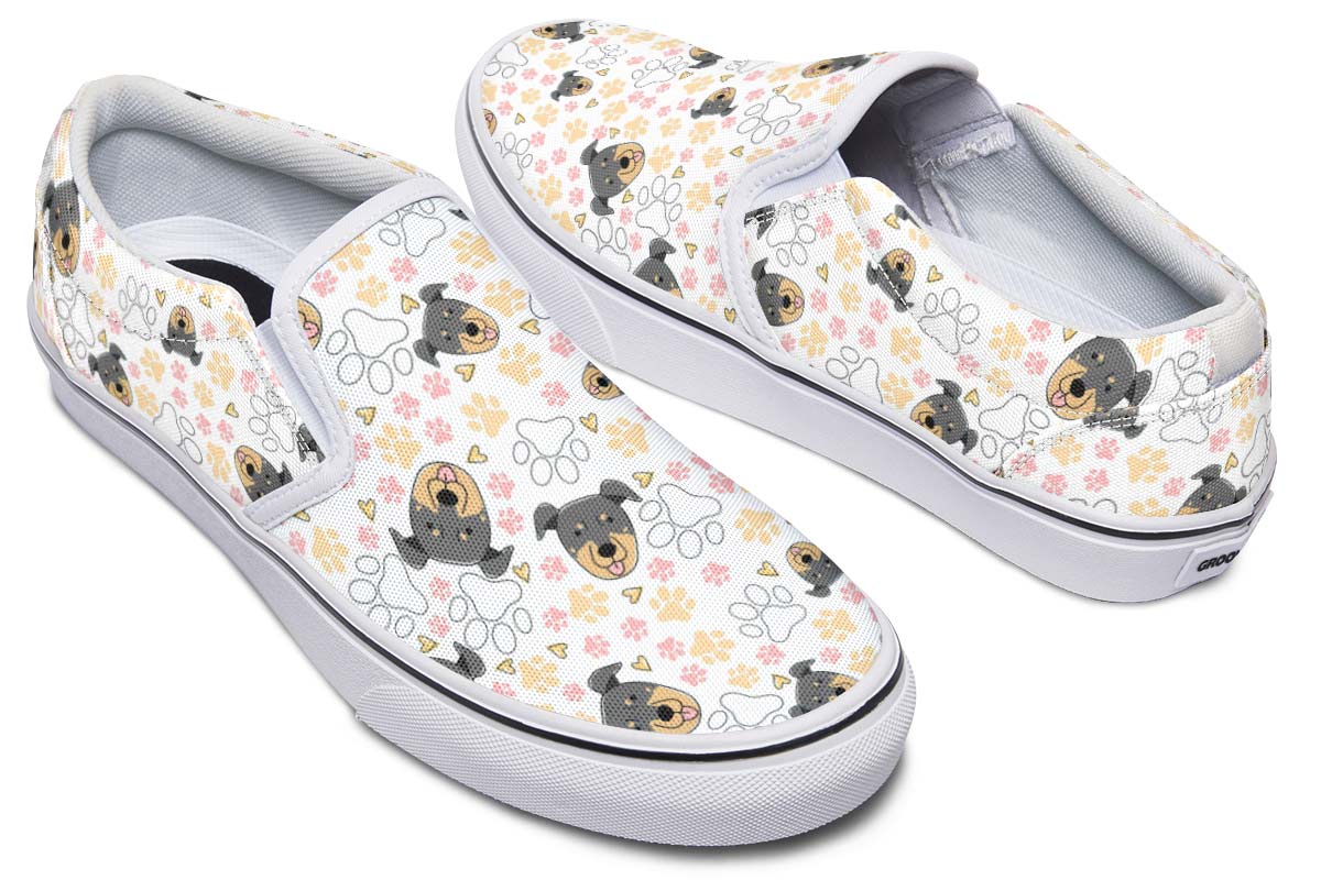 Beauceron Puppy Pattern Slip-On Shoes