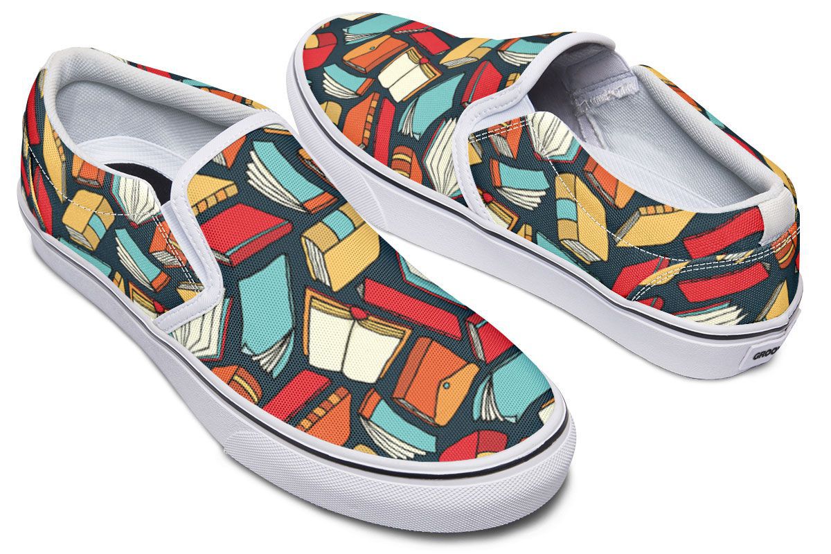 Book Lovers Slip-On Shoes