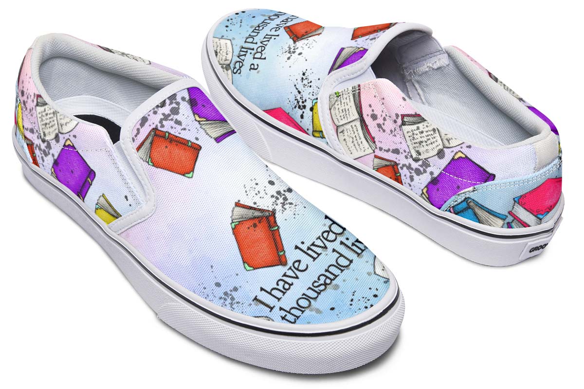 Book Reader Slip-On Shoes