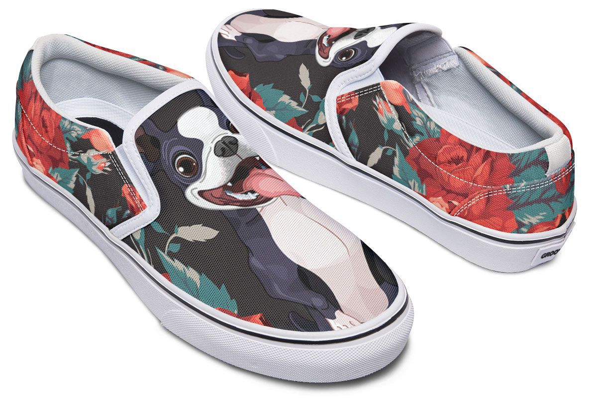 Boston Terrier Trick Slip-On Shoes