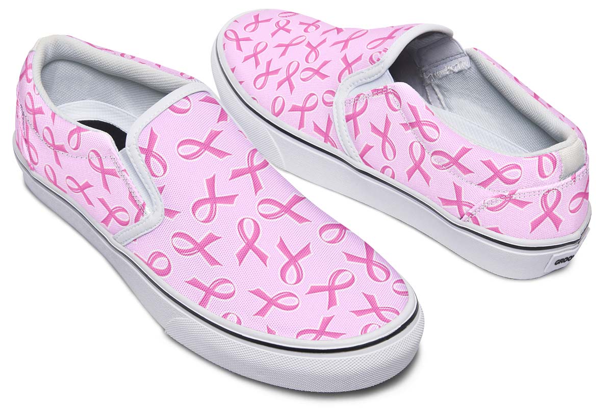 Breast Cancer Awareness Slip-On Shoes