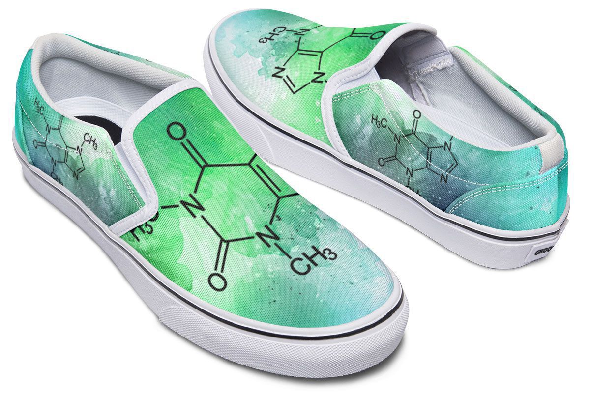 Caffeine Molecule Slip-On Shoes