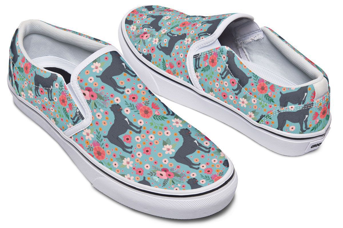 Cane Corso Flower Slip-On Shoes
