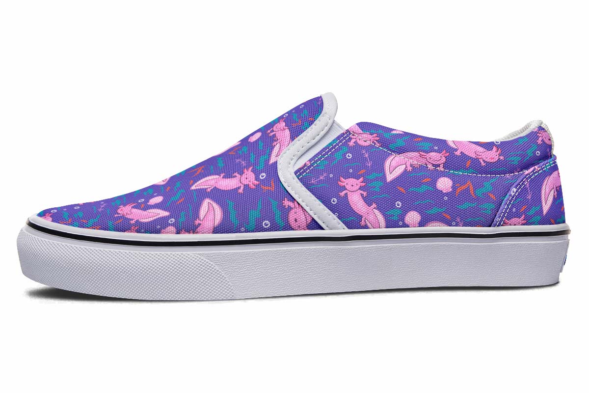 Cartoon Axolotl Slip-On Shoes