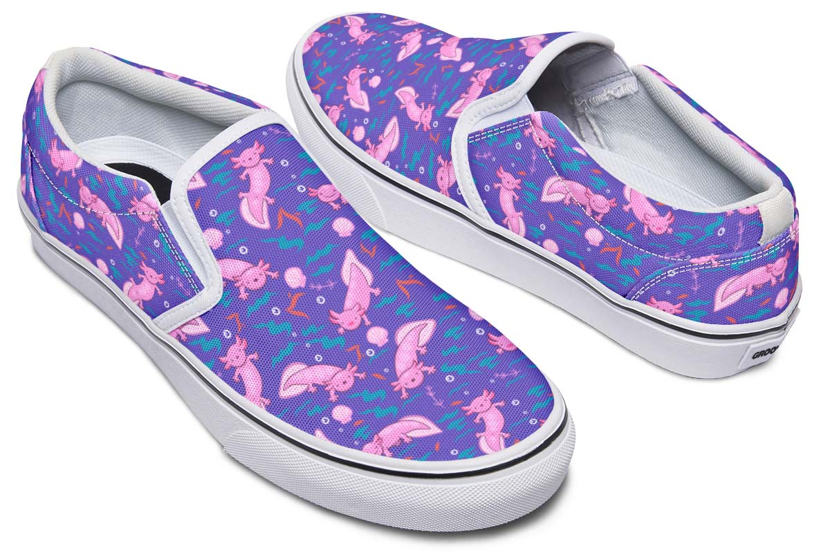 Cartoon Axolotl Slip-On Shoes