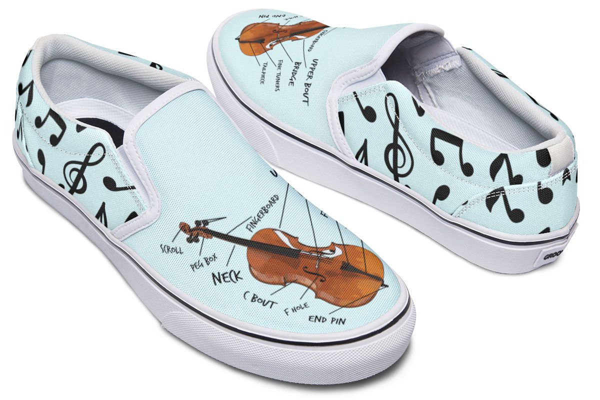 Cello Diagram Slip-On Shoes