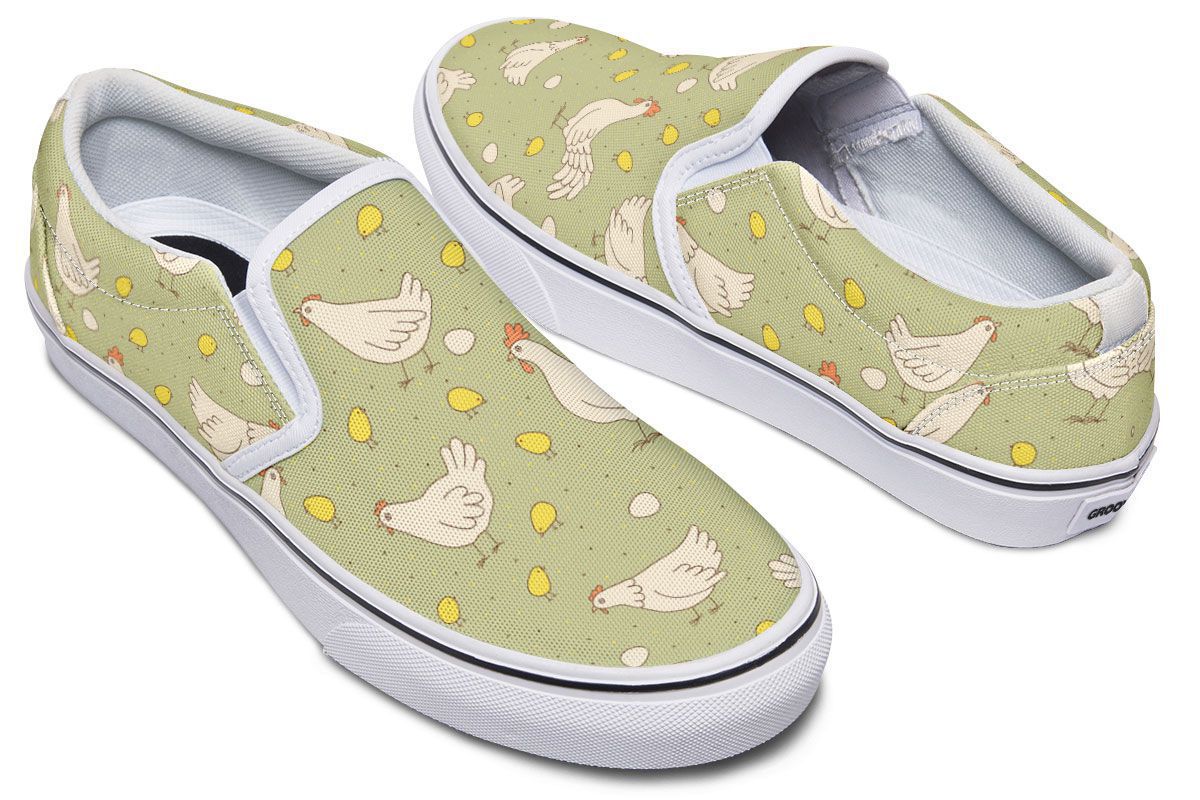 Chicken Family Slip-On Shoes
