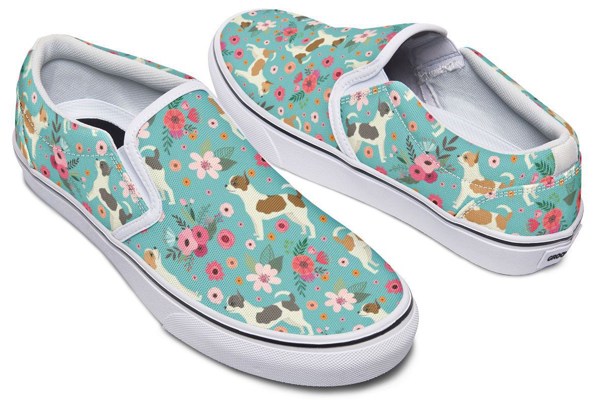 Chihuahua Flower Slip-On Shoes
