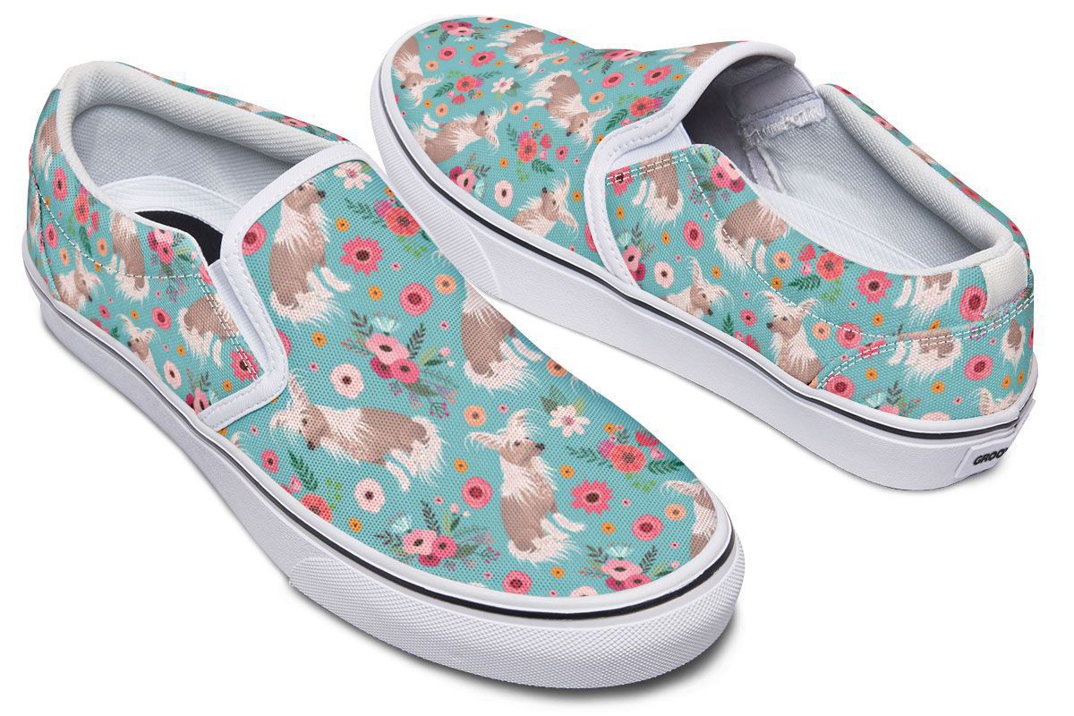 Chinese Crested Flower Slip-On Shoes