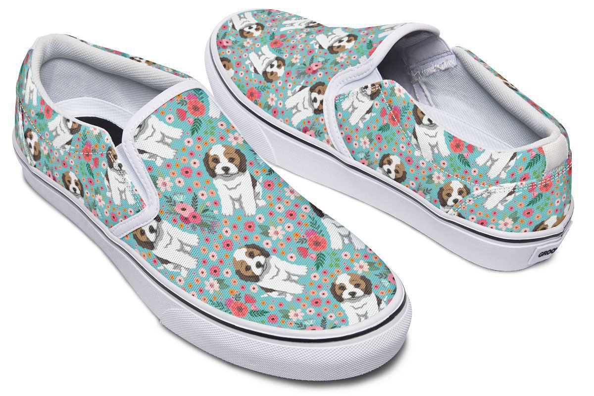 Cockapoo Flower Slip-On Shoes