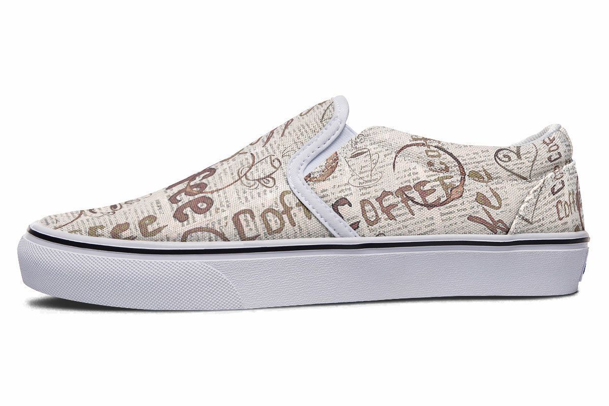 Coffee Stain Slip-On Shoes