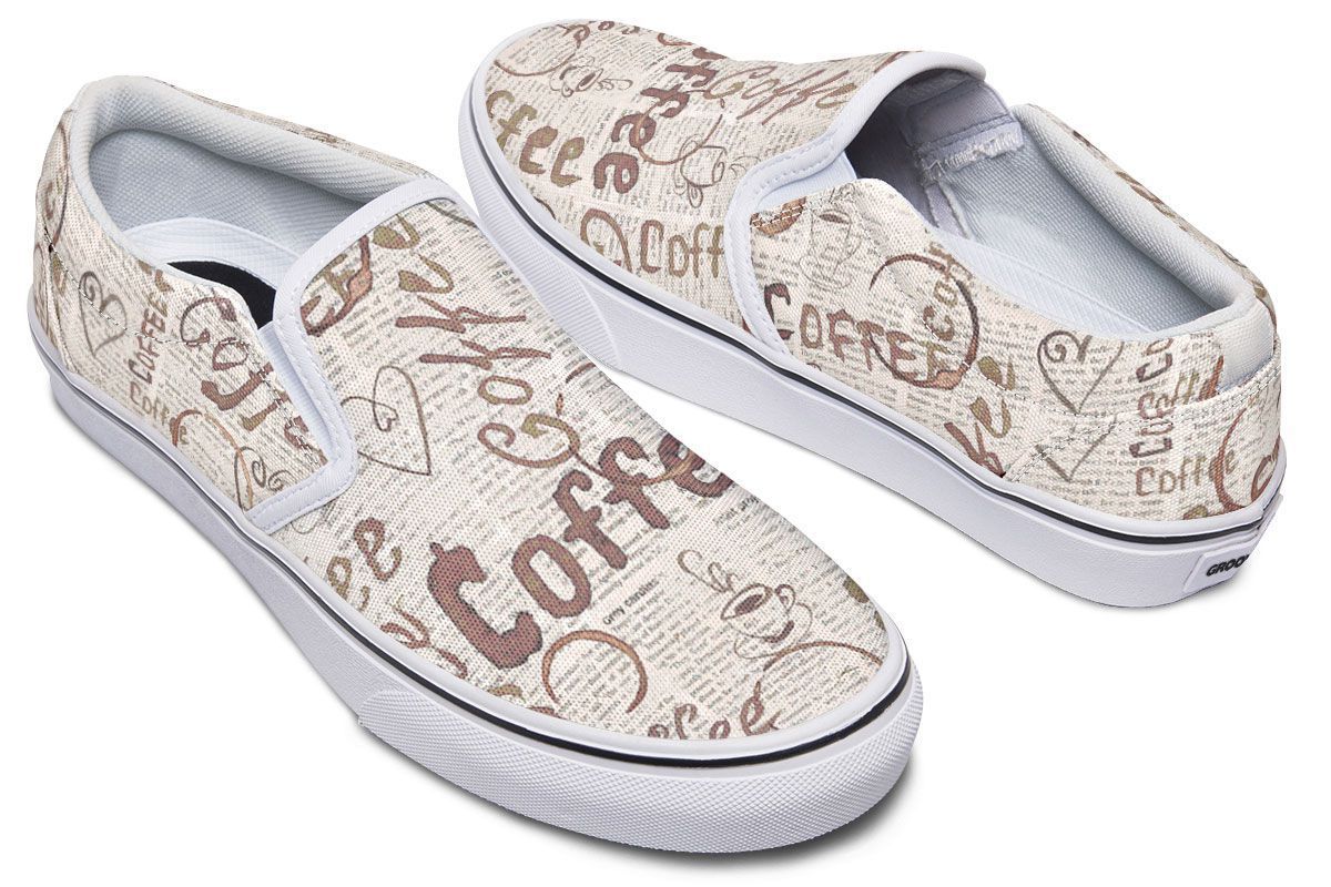 Coffee Stain Slip-On Shoes