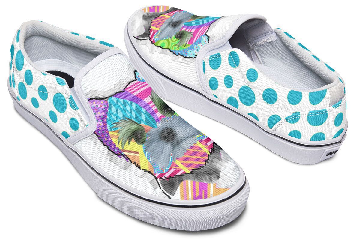 Collage Pup Yorkie Slip-On Shoes