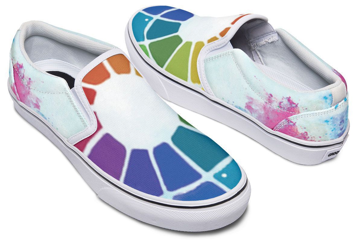Color Wheel Slip-On Shoes