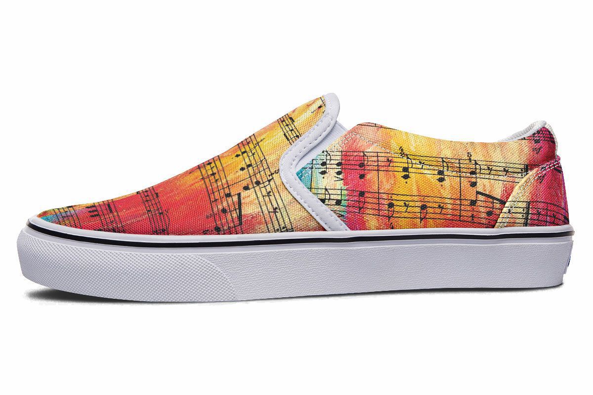 Colorful Music Slip-On Shoes