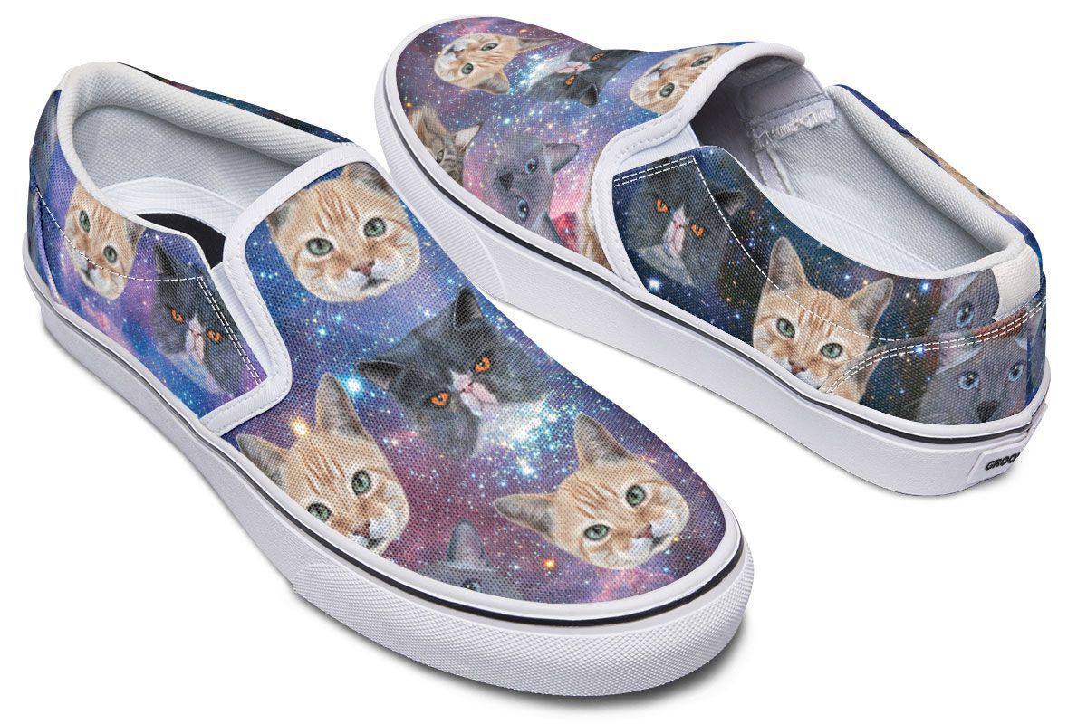 Cosmic Cat Slip-On Shoes