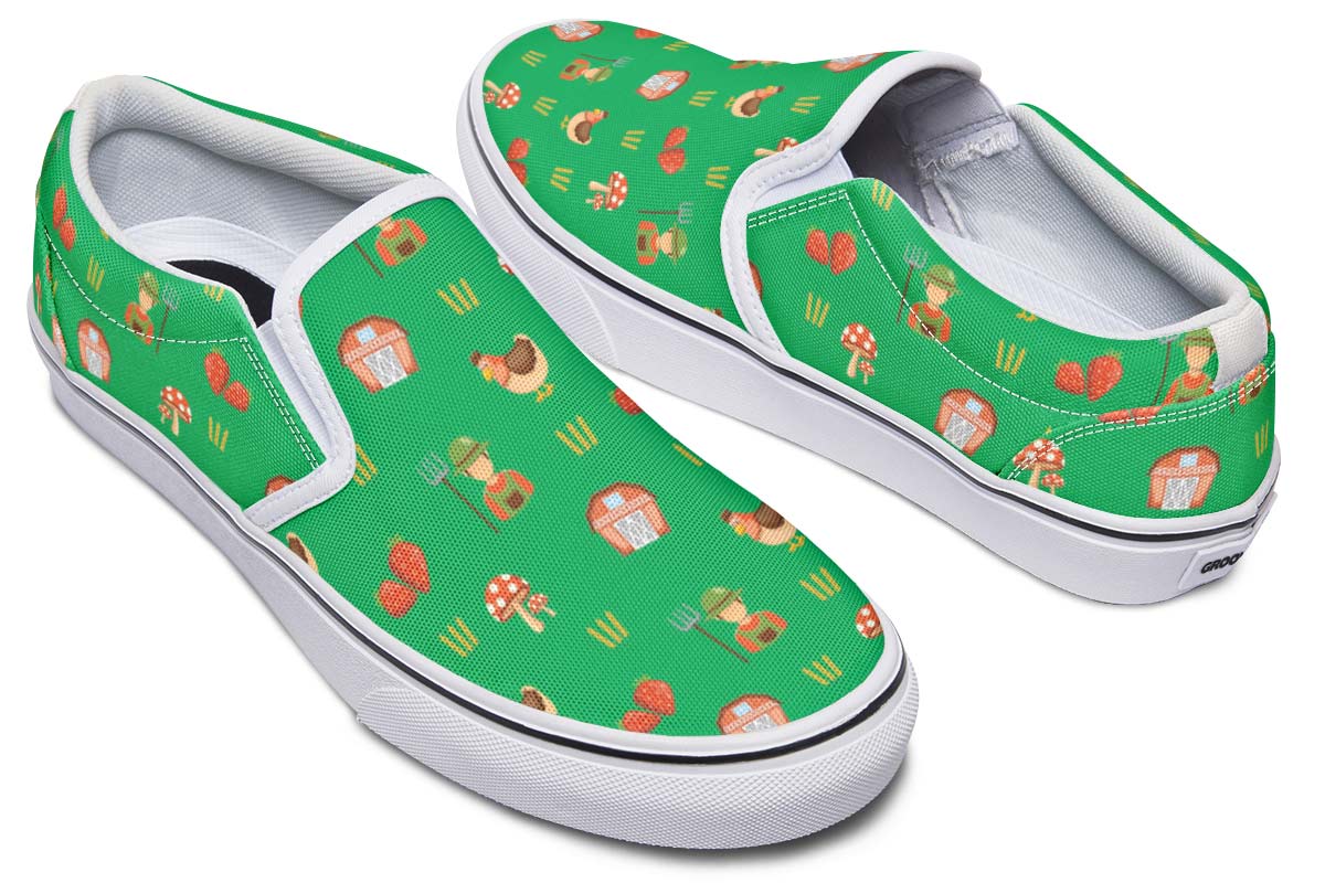 Cute Farm Slip-On Shoes