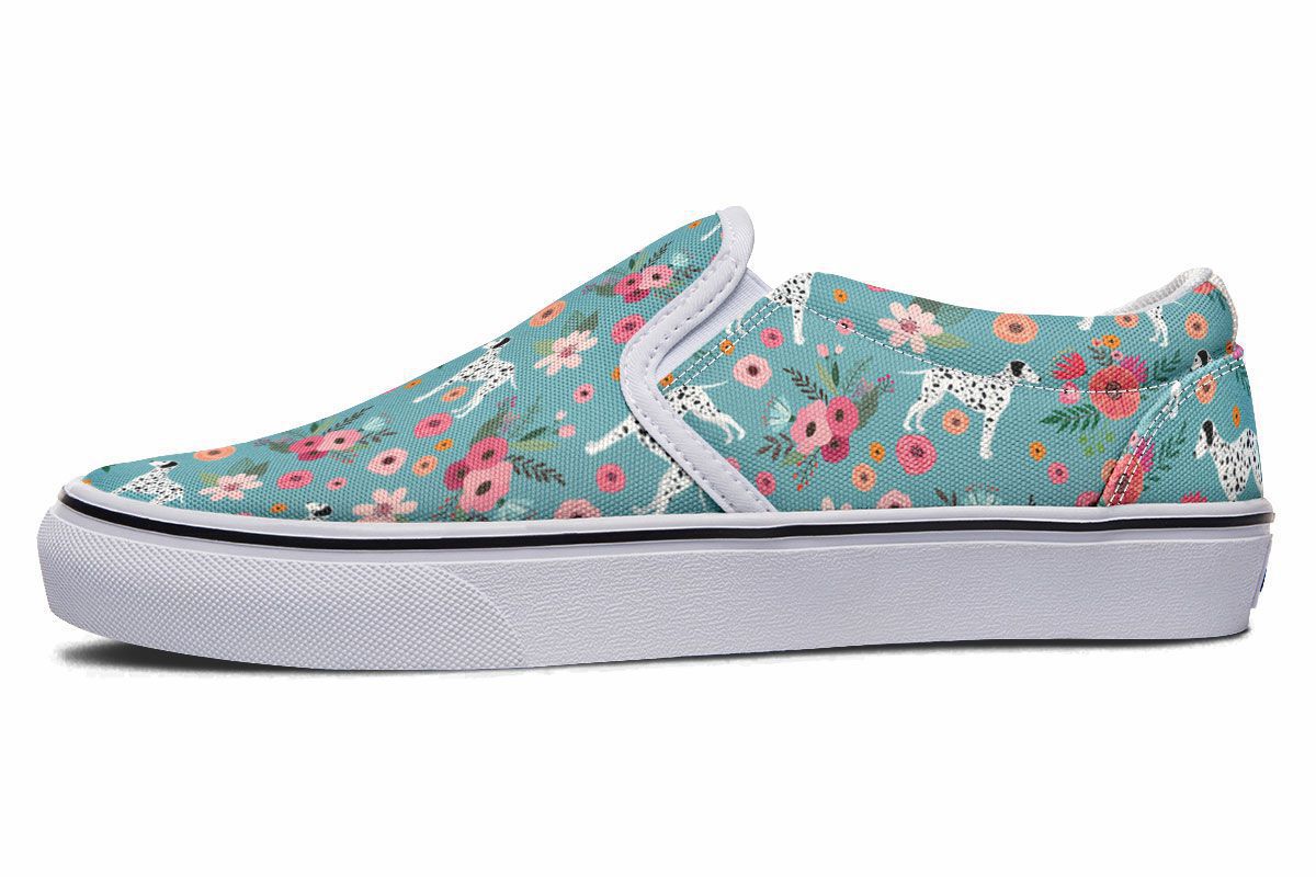 Dalmatian Flower Slip-On Shoes