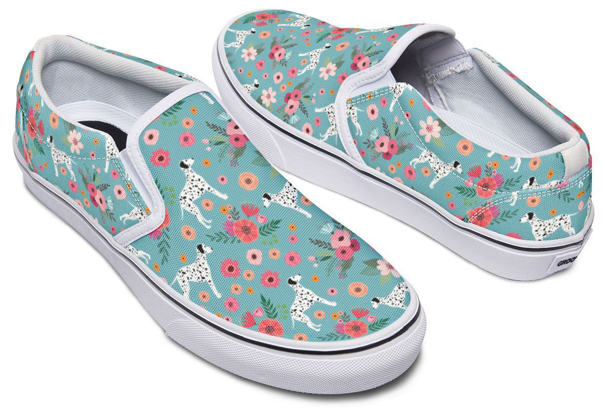 Dalmatian Flower Slip-On Shoes