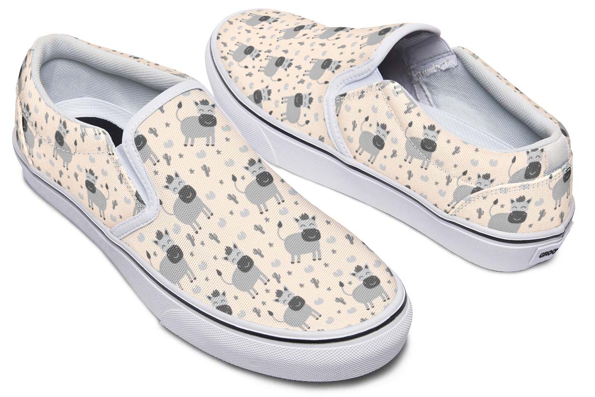 Donkey Pattern Slip-On Shoes