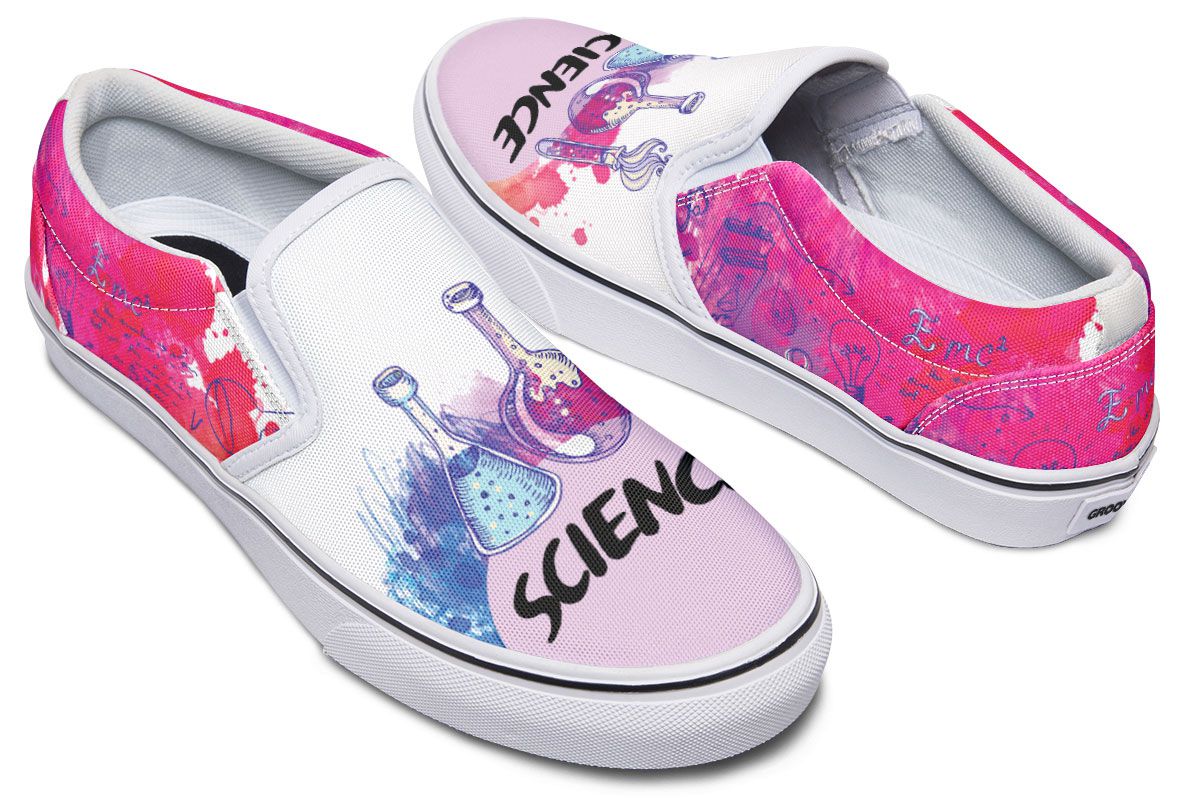 Doodle Style Science Slip-On Shoes