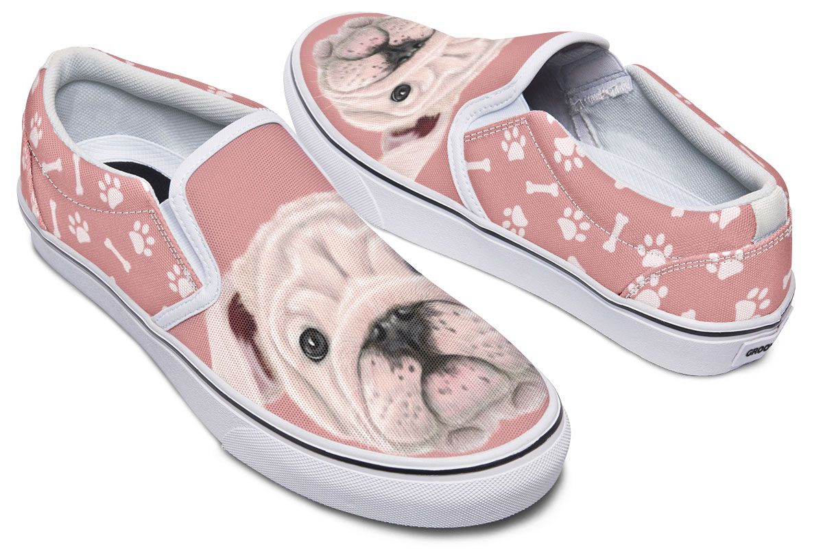 English Bulldog Puppy Slip-On Shoes