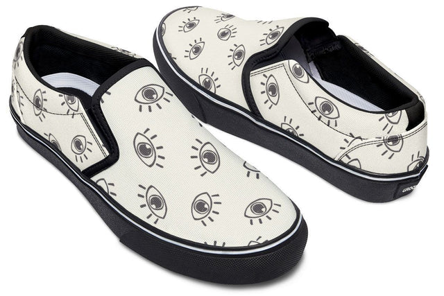 Eye Pattern Slip-On Shoes