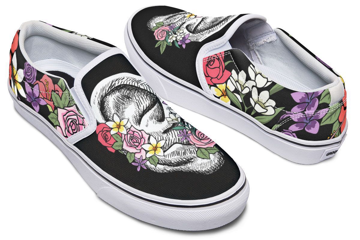 Floral Anatomy Ear Slip-On Shoes