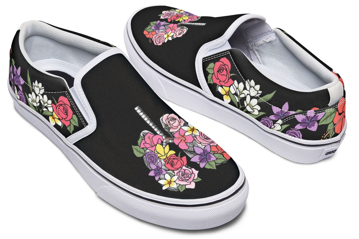 Floral Anatomy Lungs Slip-On Shoes