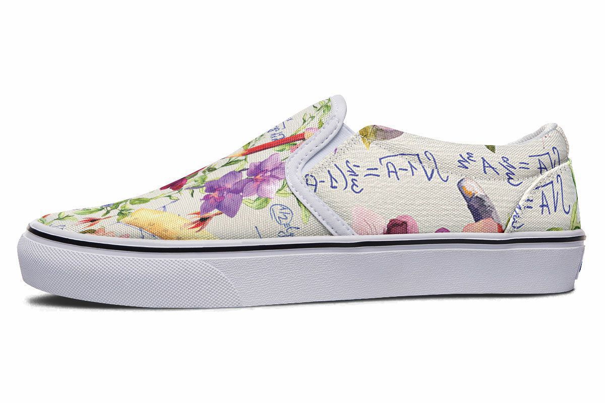 Floral Math Slip-On Shoes