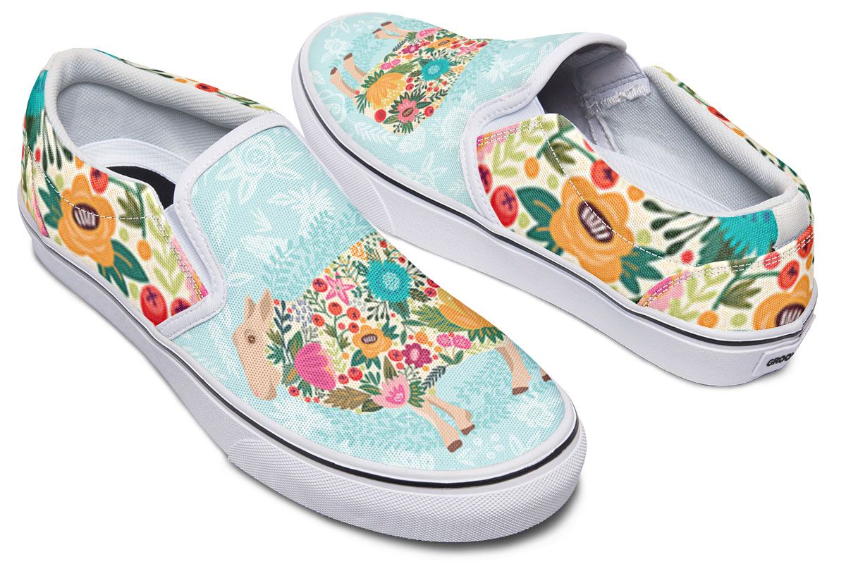 Floral Sheep Slip-On Shoes