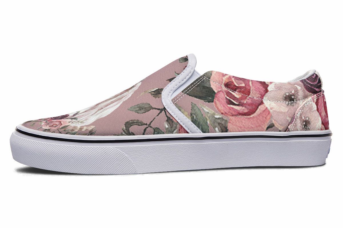 Floral Unicorn Slip-On Shoes