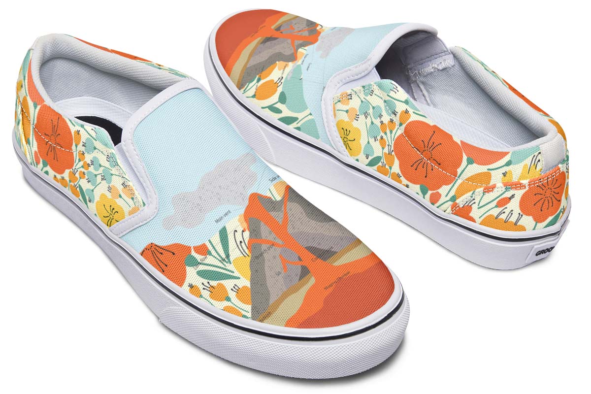 Floral Volcano Slip-On Shoes