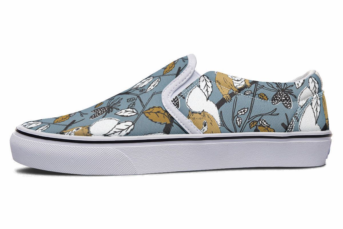 Forest Squirrel Slip-On Shoes