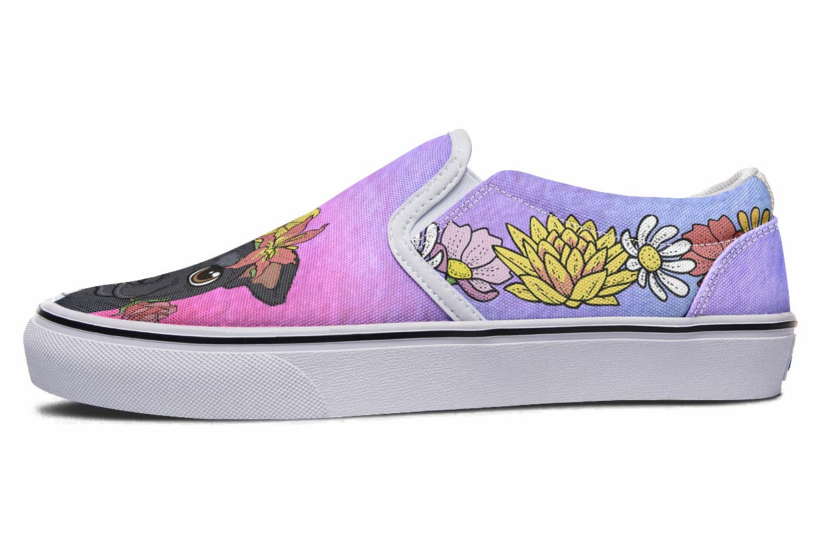 Fun Floral Greyhound Slip-On Shoes