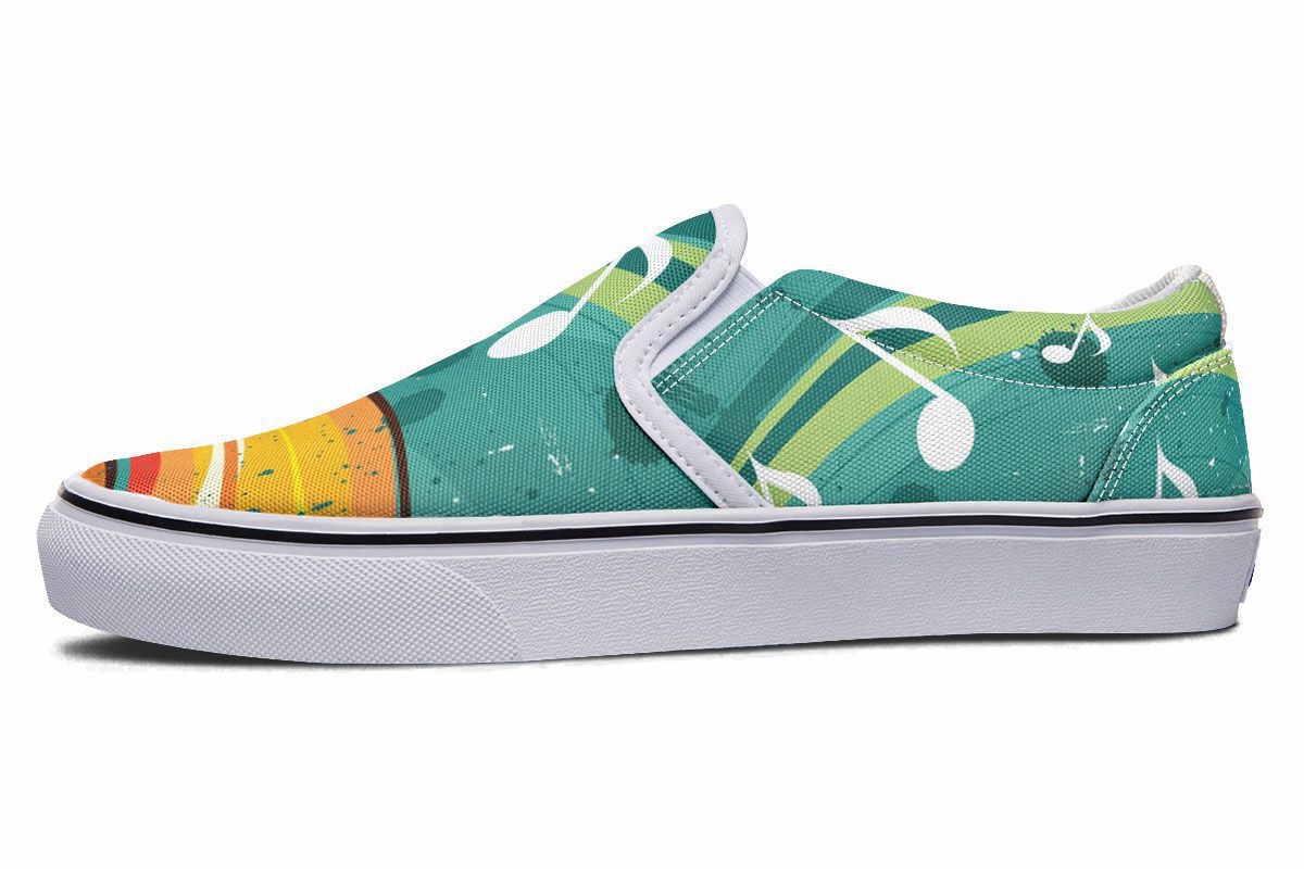 Funky Music Slip-On Shoes