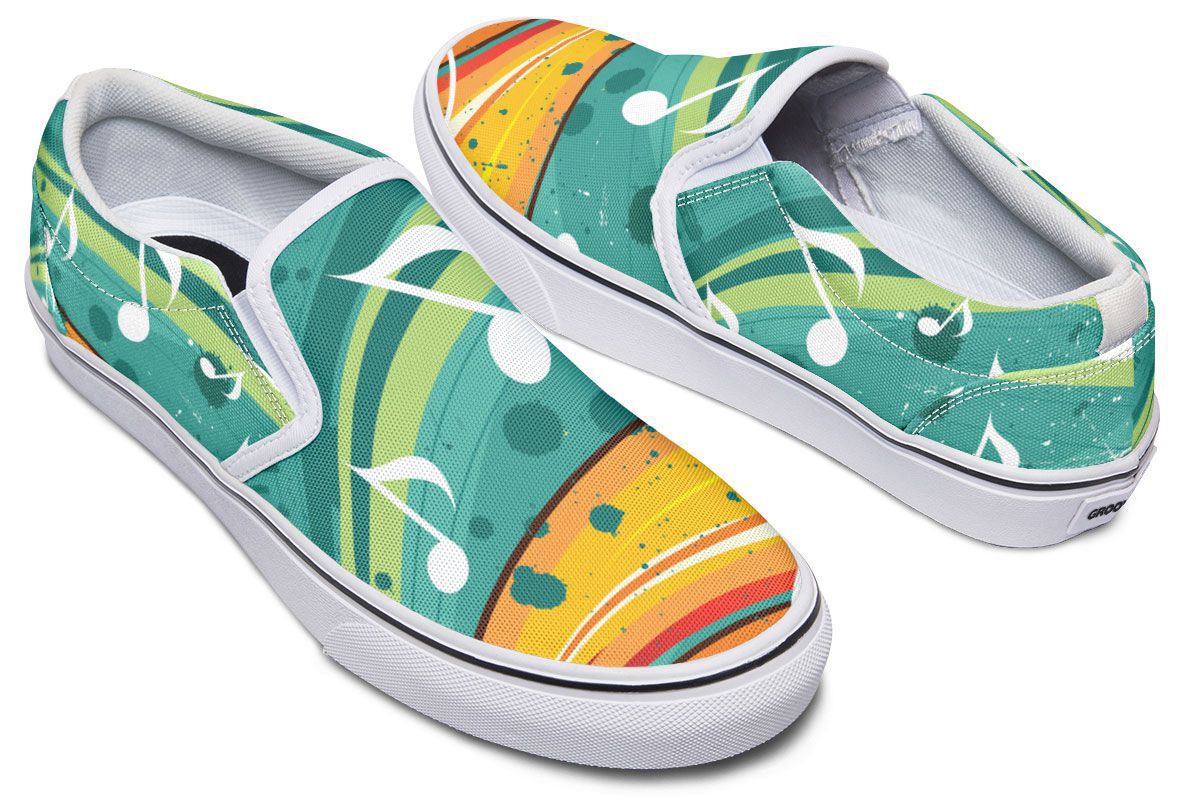 Funky Music Slip-On Shoes