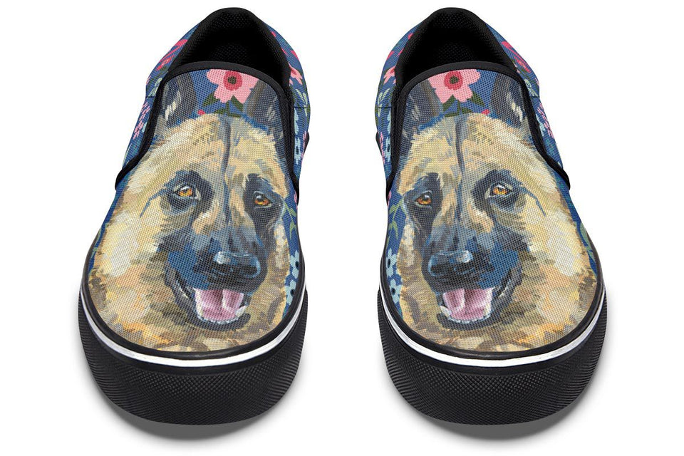 German Shepherd Sweetheart Slip-On Shoes