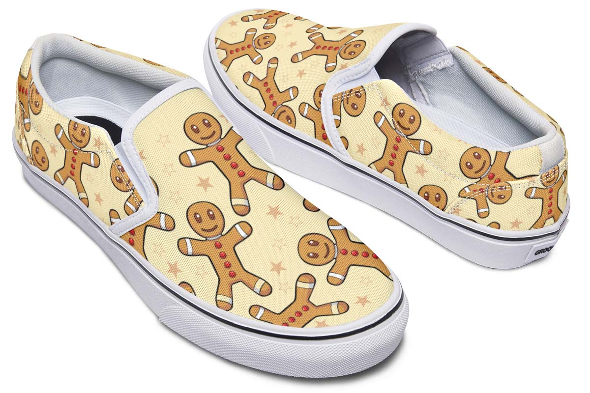 Gingerbread Pattern Slip-On Shoes