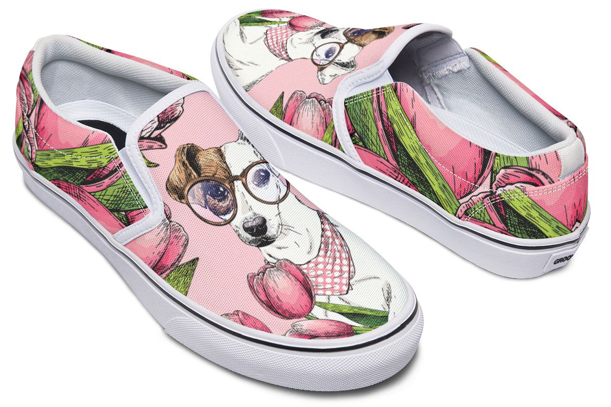 Goofy Jack Russell Terrier Slip-On Shoes